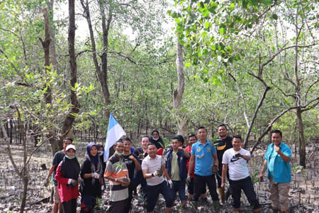 Kondisi Abrasi Pulau Padang Makin Kritis, DPD KNPI Riau dan KNPI Meranti Tanam 1.000 Mangrove